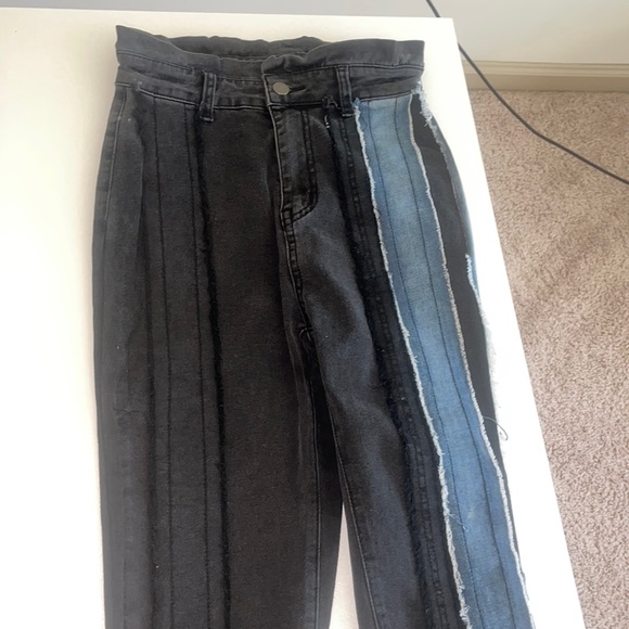 SHEIN Denim - New never worn black and blue jean flare very stylish 🖤💙💎
